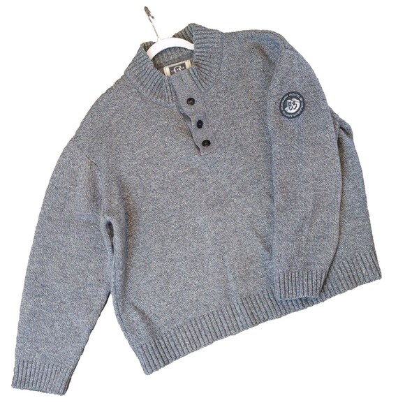 Men's XXL Sweater Wool Acrylic Blend CALAMAR Urban Class Pullover Grey Mockneck - Picture 1 of 7